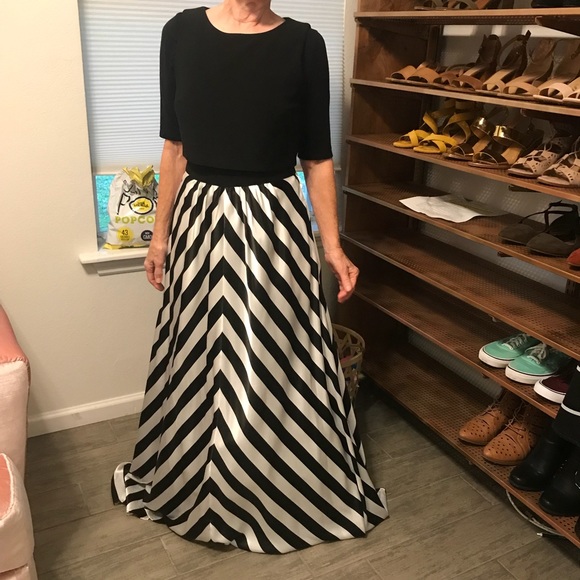 Betsy & Adam Dresses & Skirts - FINAL PRICE NWT Formal Dress Black & White Stripe